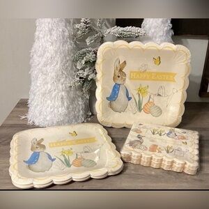 NIP! MERI MERI PETER RABBIT EASTER PAPER PLATES AND NAPKINS